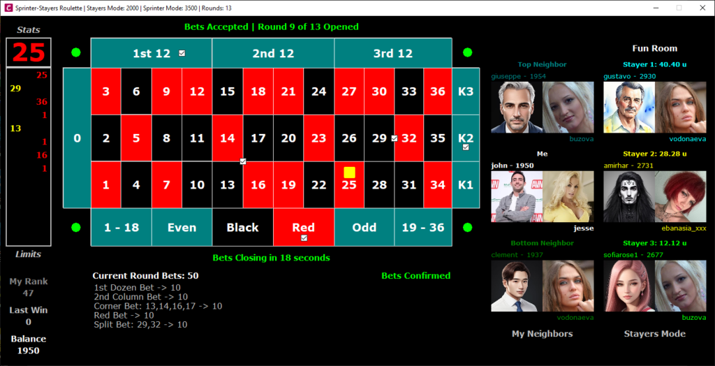 livejasmin earnings roulette table